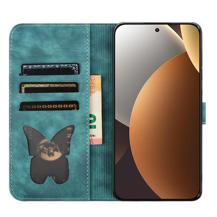 For Redmi Note 15 Pro 5G Global 163.6mm Butterfly Cat Embossing Flip Leather Phone Case