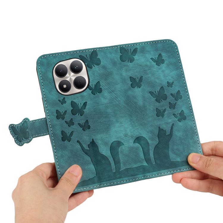 For Redmi Note 15 Pro 5G Global 163.6mm Butterfly Cat Embossing Flip Leather Phone Case