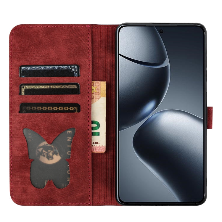For Xiaomi 14T Pro Butterfly Cat Embossing Flip Leather Phone Case