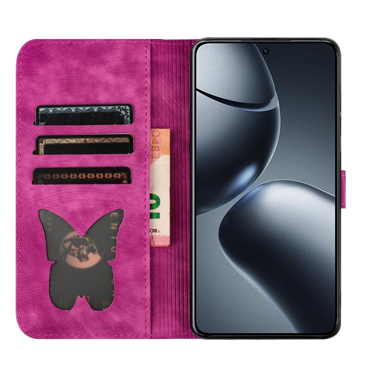 For Xiaomi 14T Pro Butterfly Cat Embossing Flip Leather Phone Case