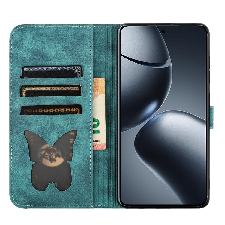 For Xiaomi 14T Butterfly Cat Embossing Flip Leather Phone Case