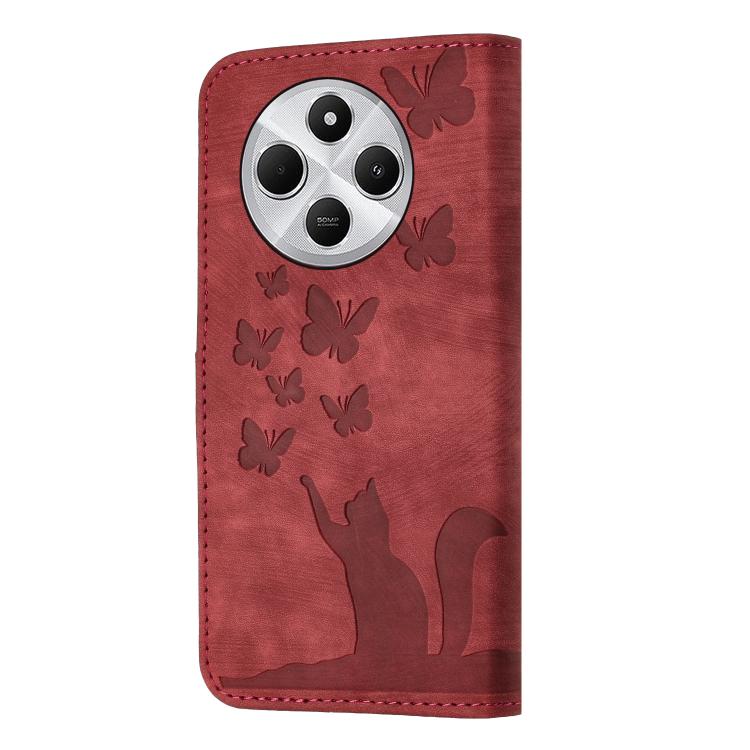 For Xiaomi Poco C75 Butterfly Cat Embossing Flip Leather Phone Case