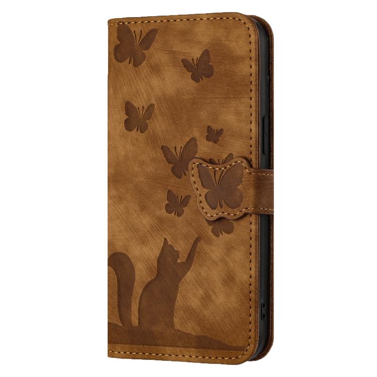 For Xiaomi Poco C75 Butterfly Cat Embossing Flip Leather Phone Case