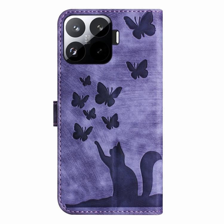 For Xiaomi 15T Pro 5G Butterfly Cat Embossing Flip Leather Phone Case