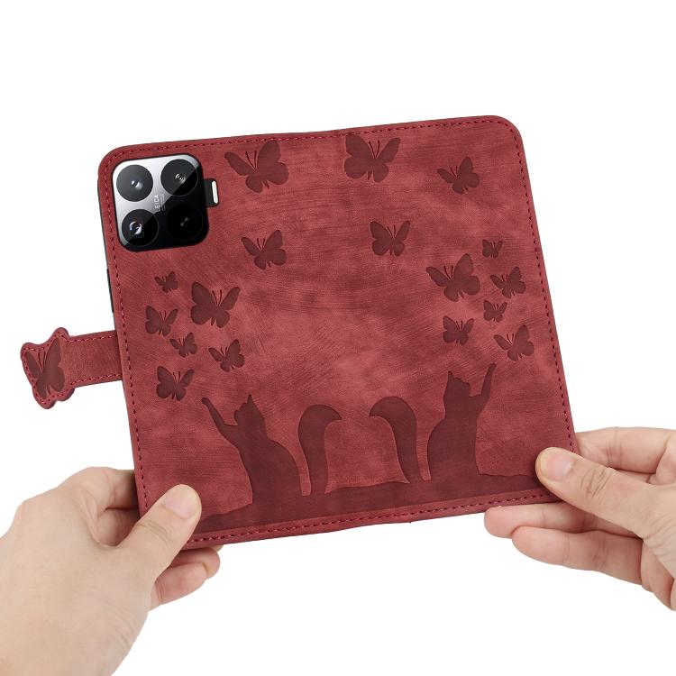 For Xiaomi 15T Pro 5G Butterfly Cat Embossing Flip Leather Phone Case