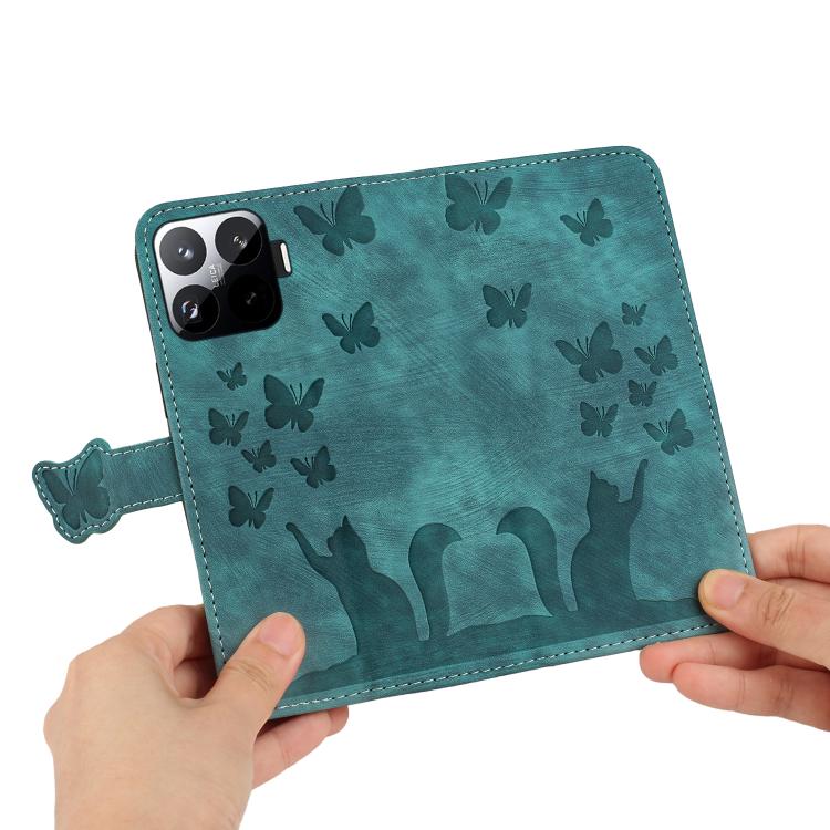 For Xiaomi 15T Pro 5G Butterfly Cat Embossing Flip Leather Phone Case