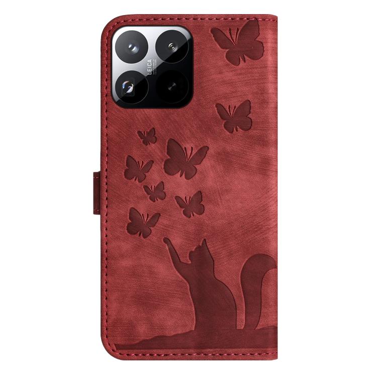 For Xiaomi 15T 5G Butterfly Cat Embossing Flip Leather Phone Case