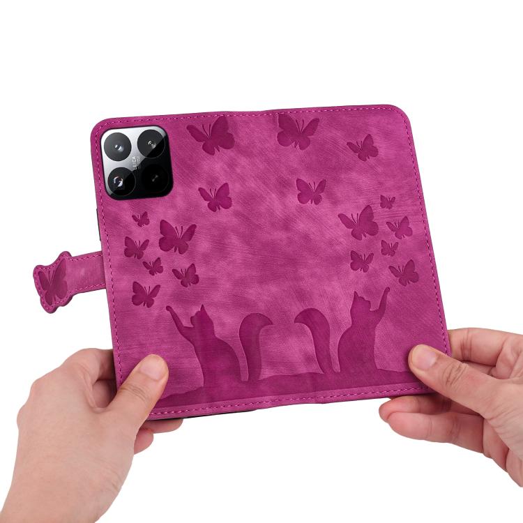 For Xiaomi 15T 5G Butterfly Cat Embossing Flip Leather Phone Case