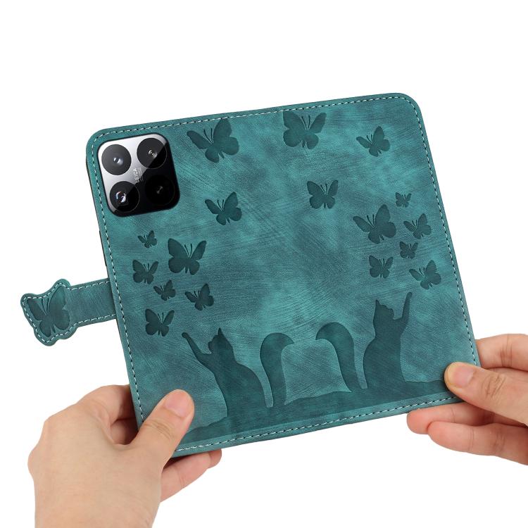 For Xiaomi 15T 5G Butterfly Cat Embossing Flip Leather Phone Case