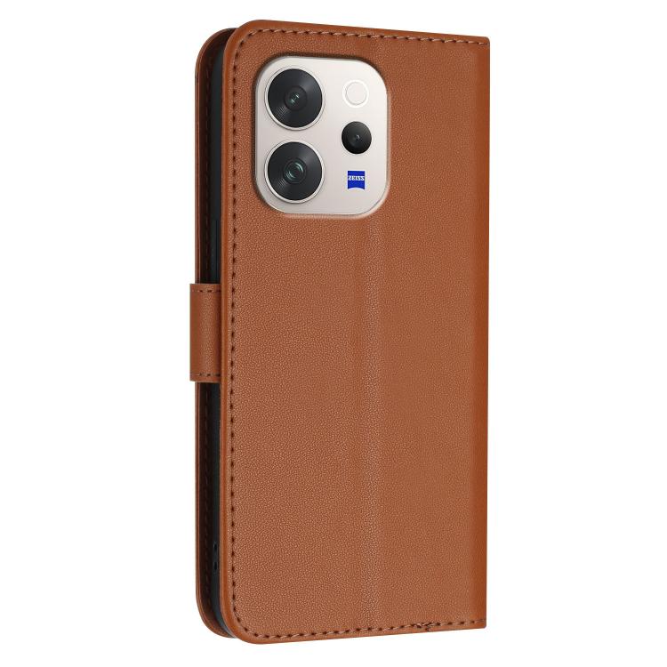 For vivo V70 5G Triangle Pattern Buckle Clasp Leather Phone Case