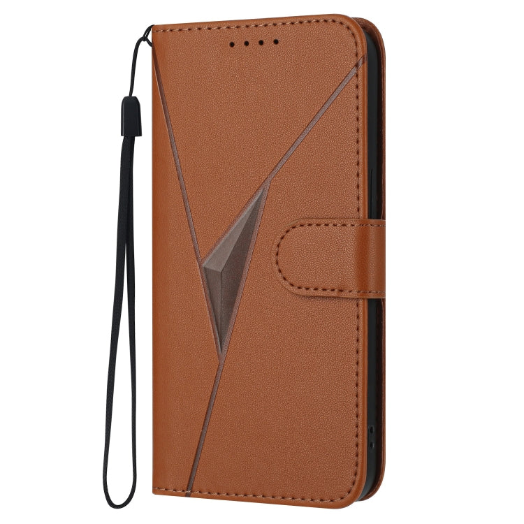 For Motorola Edge 50 Fusion Triangle Pattern Buckle Clasp Leather Phone Case