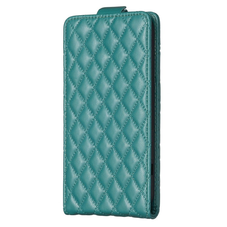 For Samsung Galaxy S25 5G Diamond Lattice Vertical Flip Leather Phone Case