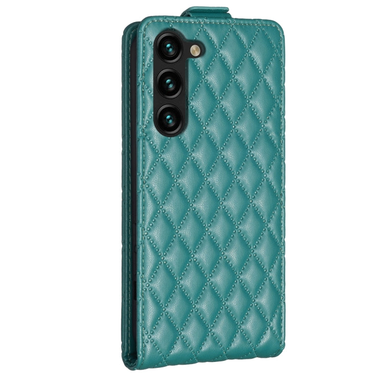For Samsung Galaxy S25 5G Diamond Lattice Vertical Flip Leather Phone Case