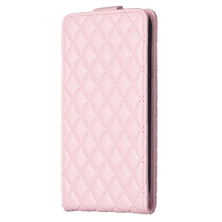 For Samsung Galaxy S25 5G Diamond Lattice Vertical Flip Leather Phone Case