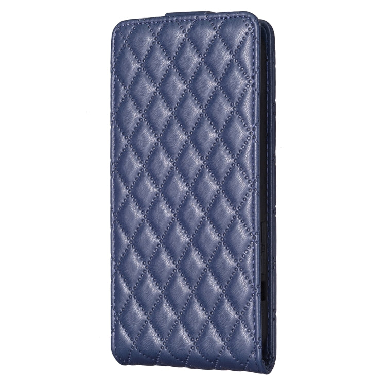 For Samsung Galaxy S25 5G Diamond Lattice Vertical Flip Leather Phone Case