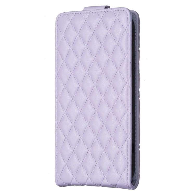 For Samsung Galaxy S25 5G Diamond Lattice Vertical Flip Leather Phone Case