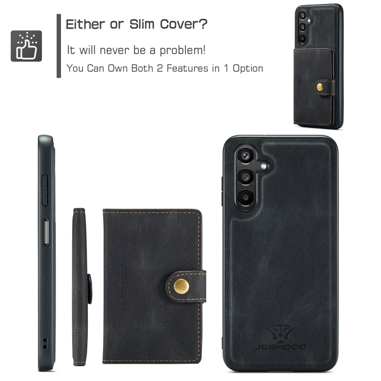 For Samsung Galaxy A16 5G JEEHOOD J01 Retro Magnetic Detachable Wallet Phone Case
