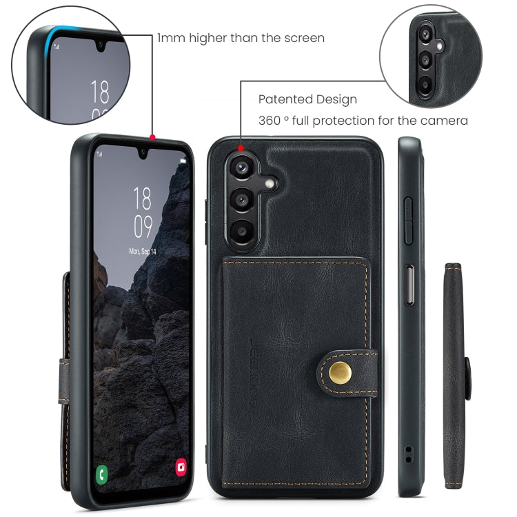 For Samsung Galaxy A16 5G JEEHOOD J01 Retro Magnetic Detachable Wallet Phone Case