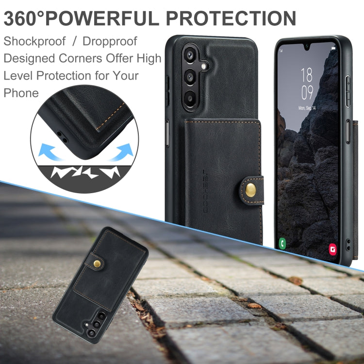 For Samsung Galaxy A16 5G JEEHOOD J01 Retro Magnetic Detachable Wallet Phone Case