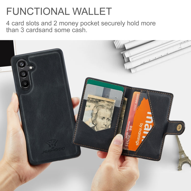 For Samsung Galaxy A16 5G JEEHOOD J01 Retro Magnetic Detachable Wallet Phone Case