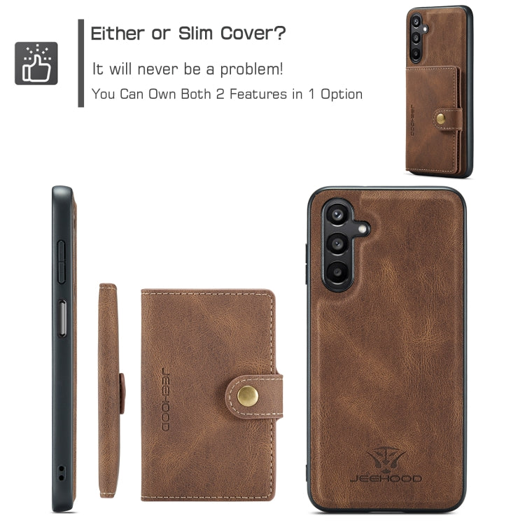 For Samsung Galaxy A16 5G JEEHOOD J01 Retro Magnetic Detachable Wallet Phone Case