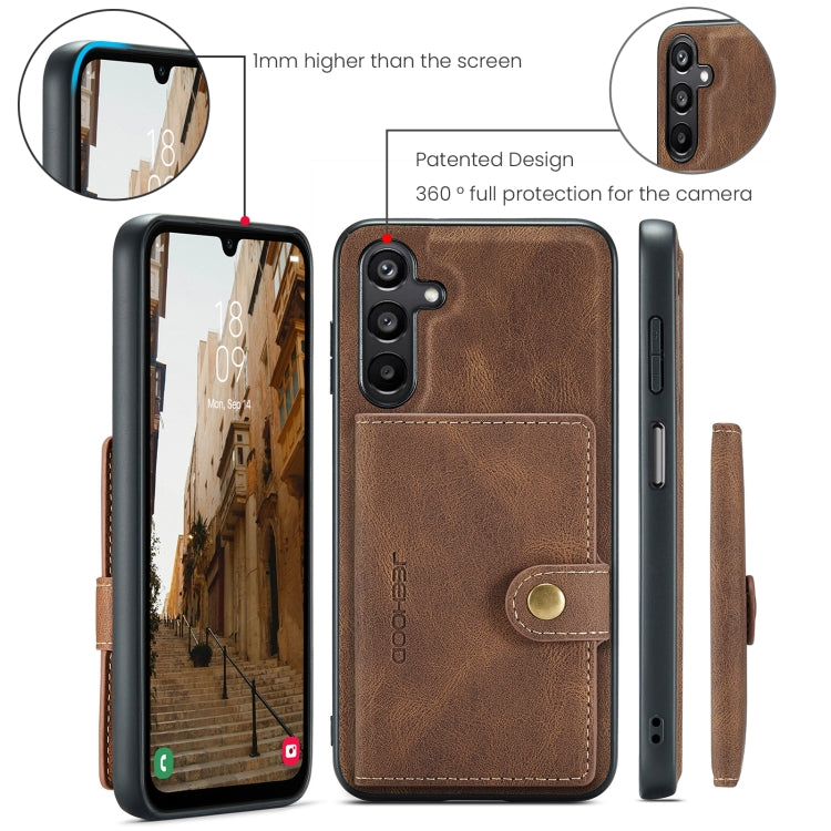 For Samsung Galaxy A16 5G JEEHOOD J01 Retro Magnetic Detachable Wallet Phone Case