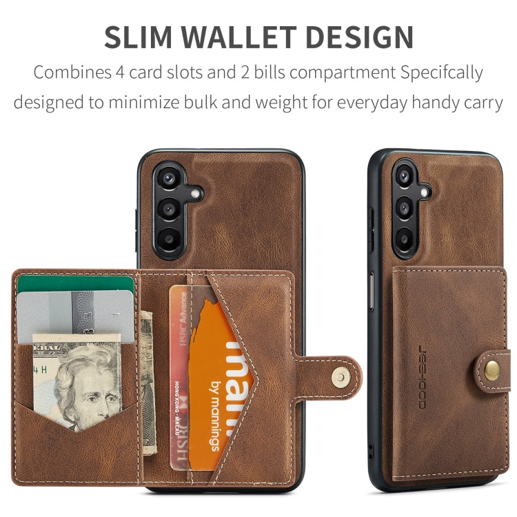 For Samsung Galaxy A16 5G JEEHOOD J01 Retro Magnetic Detachable Wallet Phone Case