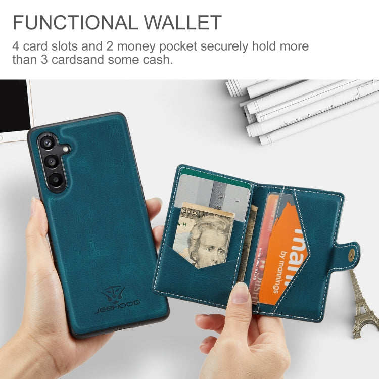 For Samsung Galaxy A16 5G JEEHOOD J01 Retro Magnetic Detachable Wallet Phone Case