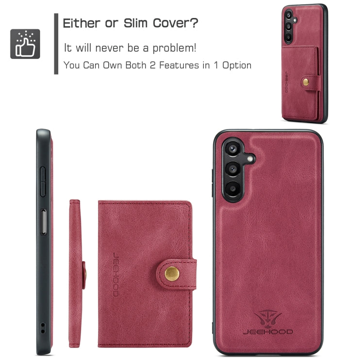 For Samsung Galaxy A16 5G JEEHOOD J01 Retro Magnetic Detachable Wallet Phone Case