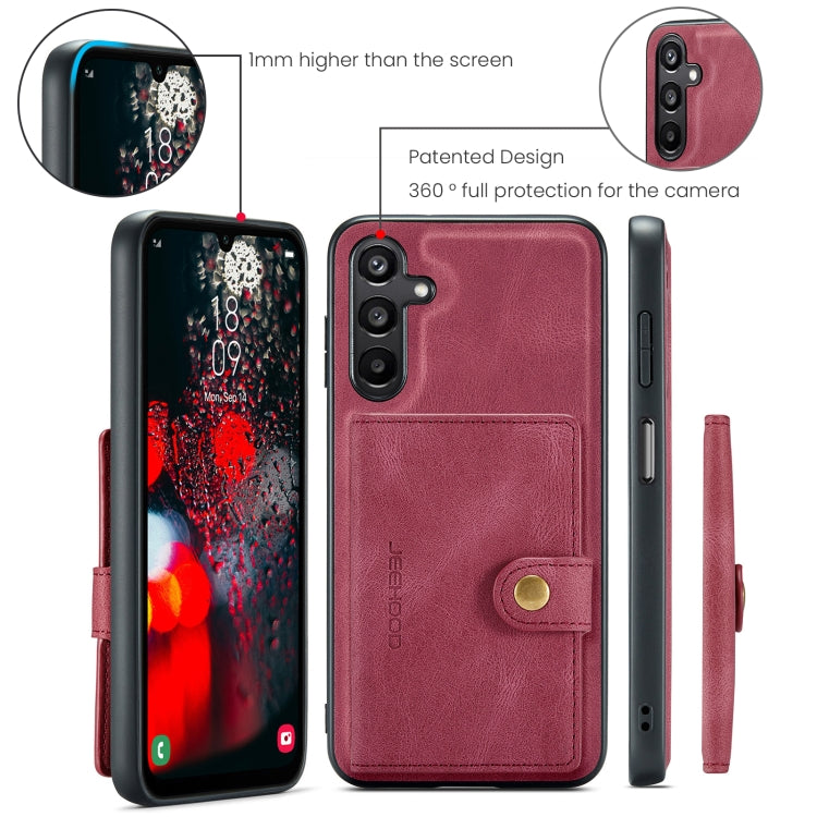 For Samsung Galaxy A16 5G JEEHOOD J01 Retro Magnetic Detachable Wallet Phone Case