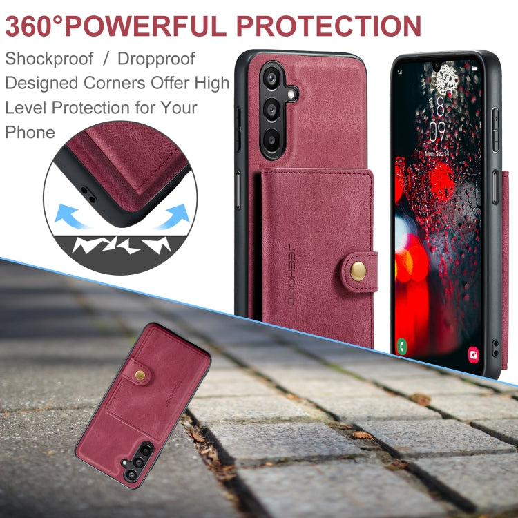 For Samsung Galaxy A16 5G JEEHOOD J01 Retro Magnetic Detachable Wallet Phone Case