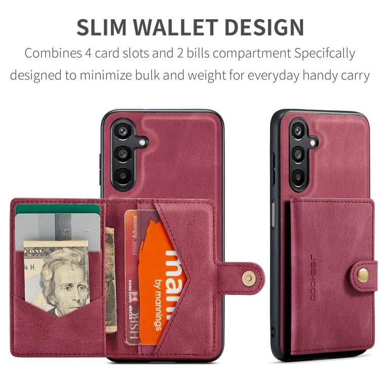 For Samsung Galaxy A16 5G JEEHOOD J01 Retro Magnetic Detachable Wallet Phone Case