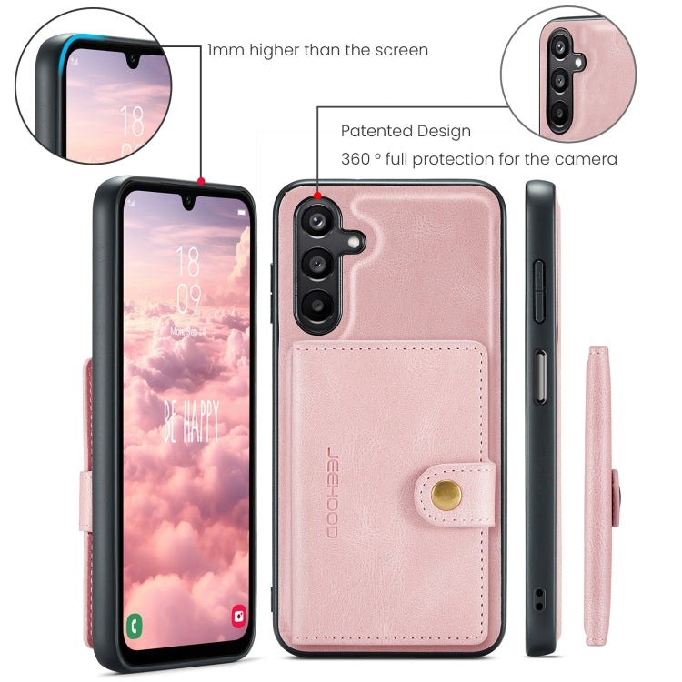 For Samsung Galaxy A16 5G JEEHOOD J01 Retro Magnetic Detachable Wallet Phone Case