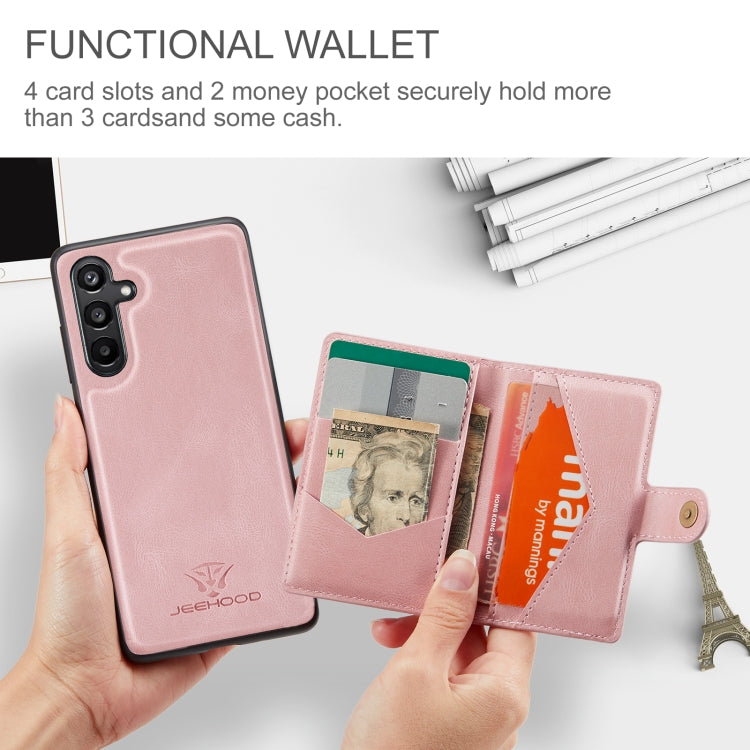 For Samsung Galaxy A16 5G JEEHOOD J01 Retro Magnetic Detachable Wallet Phone Case
