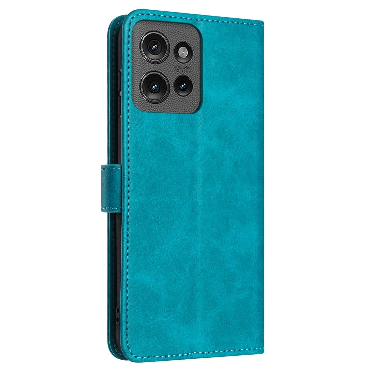 For Motorola Edge 50 Solid Calf Texture Flip Leather Phone Case