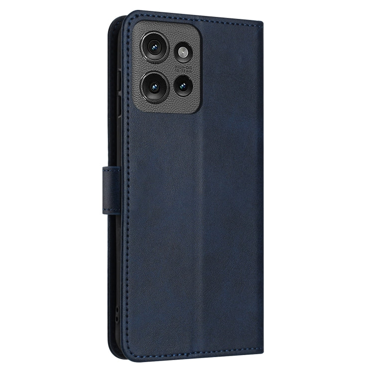 For Motorola Edge 50 Solid Calf Texture Flip Leather Phone Case