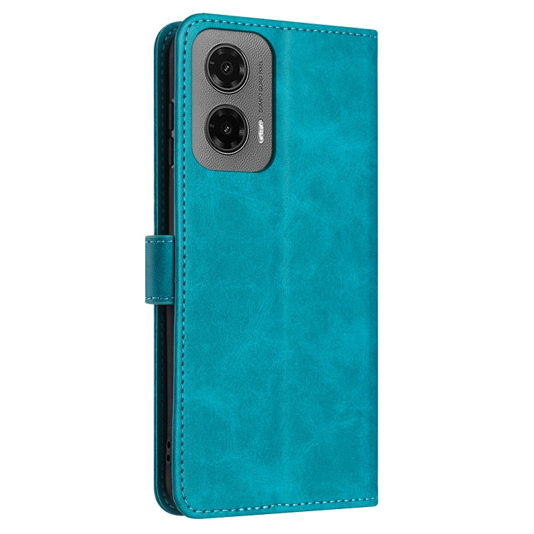 For Motorola Moto G35 Solid Calf Texture Flip Leather Phone Case