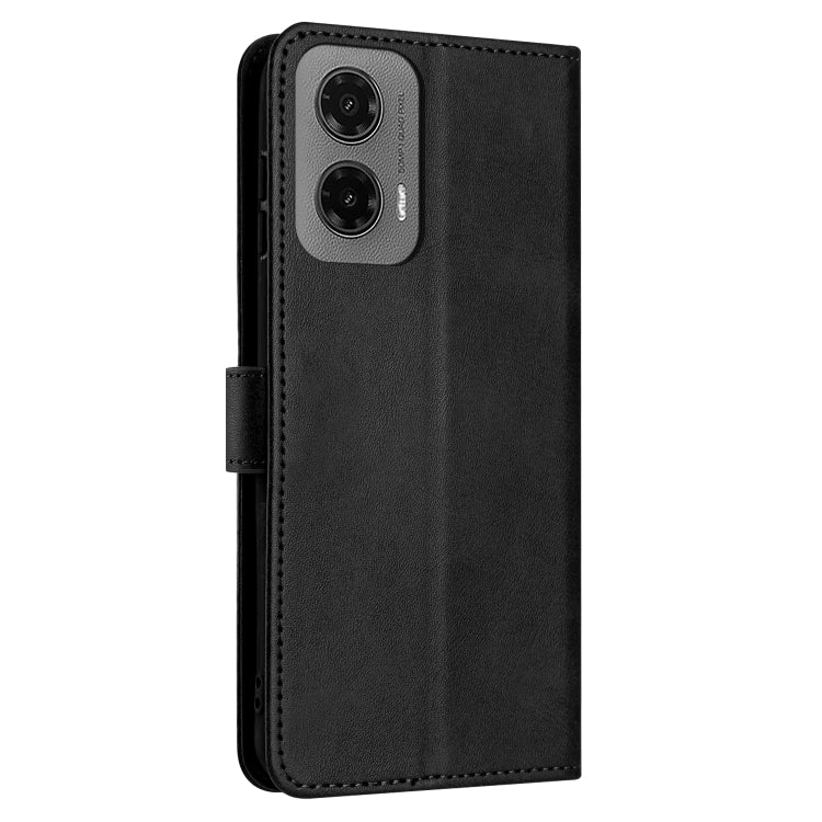 For Motorola Moto G35 Solid Calf Texture Flip Leather Phone Case
