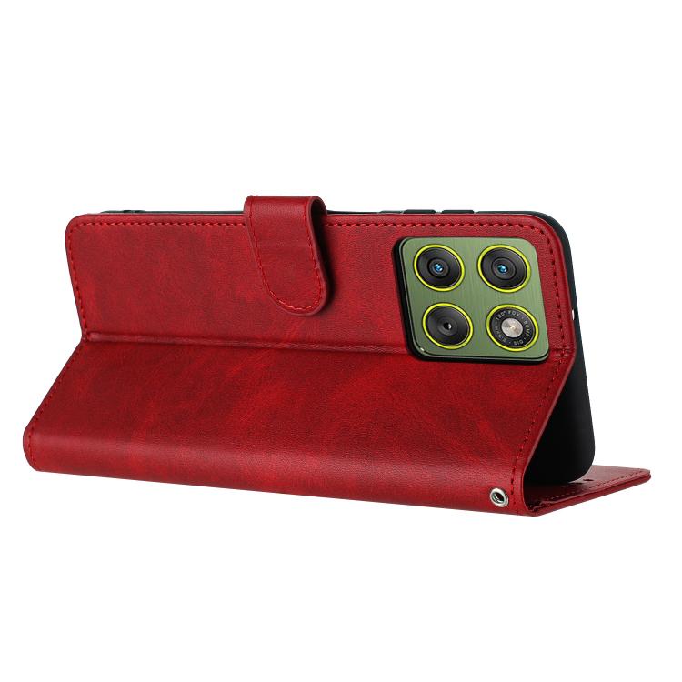 For Motorola Edge 70 5G Solid Calf Texture Flip Leather Phone Case