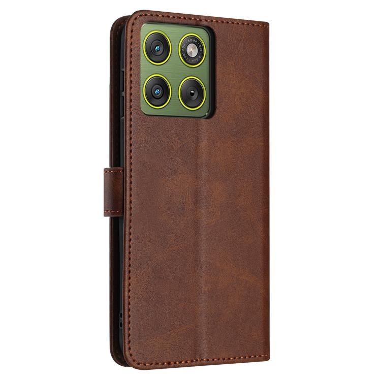 For Motorola Edge 70 5G Solid Calf Texture Flip Leather Phone Case