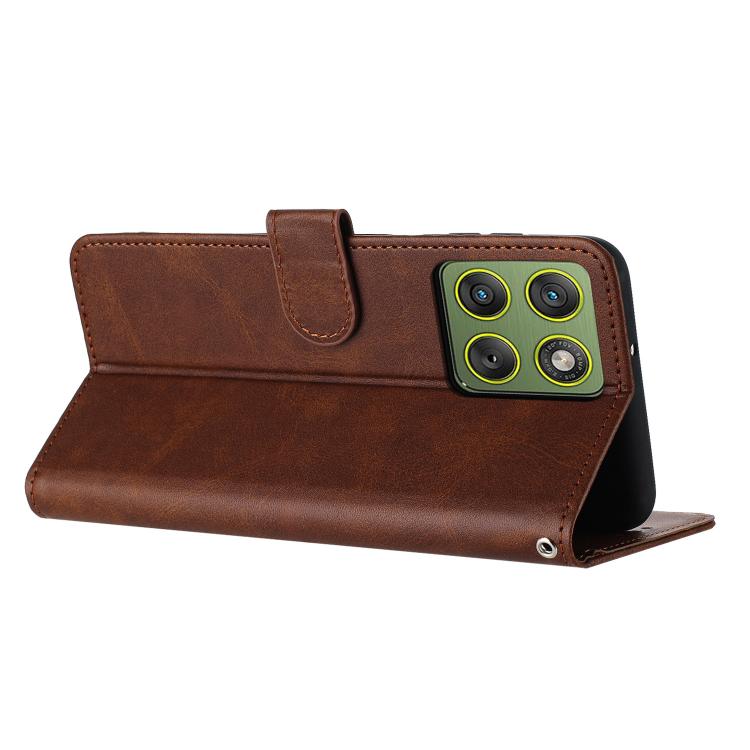 For Motorola Edge 70 5G Solid Calf Texture Flip Leather Phone Case