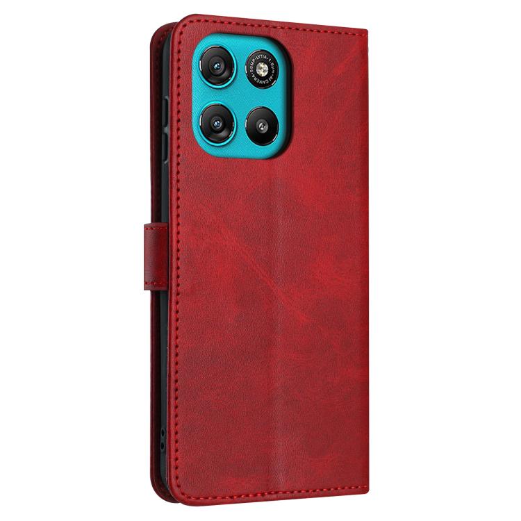 For Motorola Moto G67 Power / G57 Power Solid Calf Texture Flip Leather Phone Case