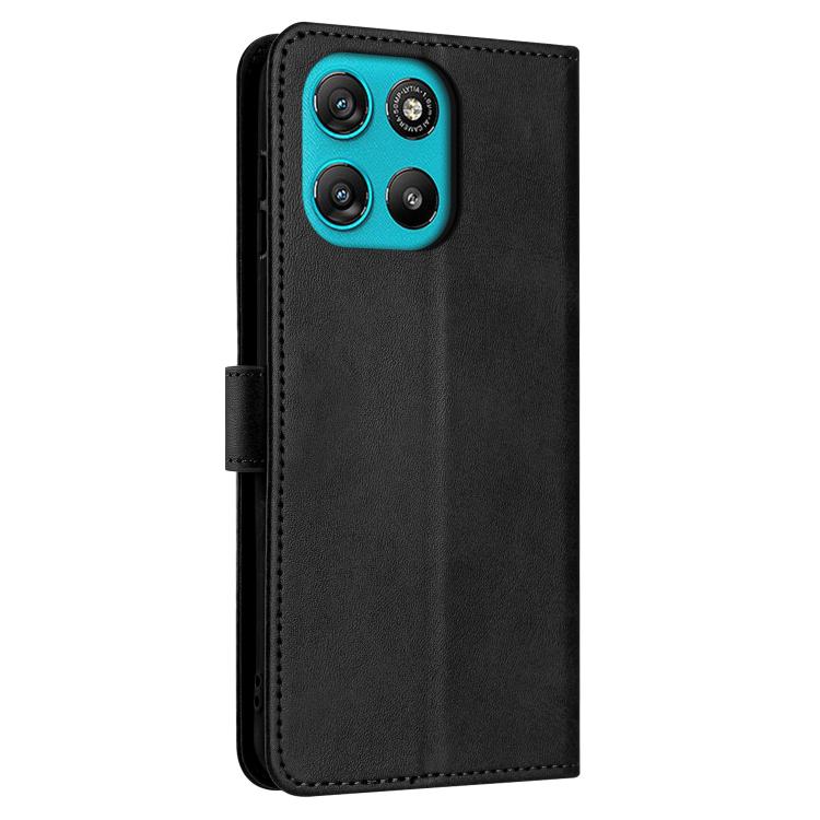 For Motorola Moto G67 Power / G57 Power Solid Calf Texture Flip Leather Phone Case