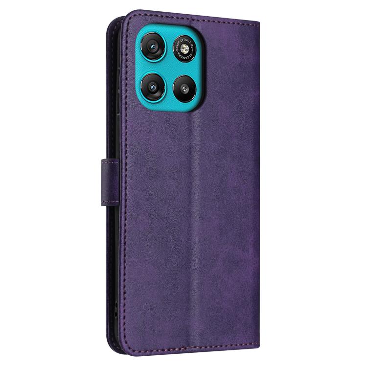 For Motorola Moto G67 Power / G57 Power Solid Calf Texture Flip Leather Phone Case