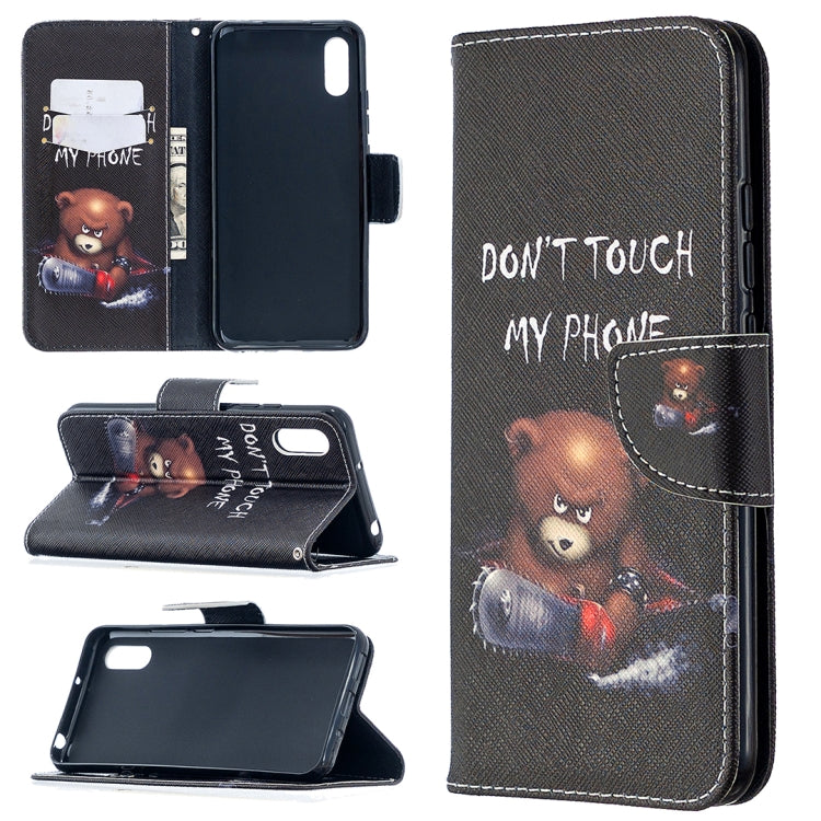 For Xiaomi Redmi 9A Colored Drawing Pattern Horizontal Flip Leather Case with Holder & Card Slots & Wallet