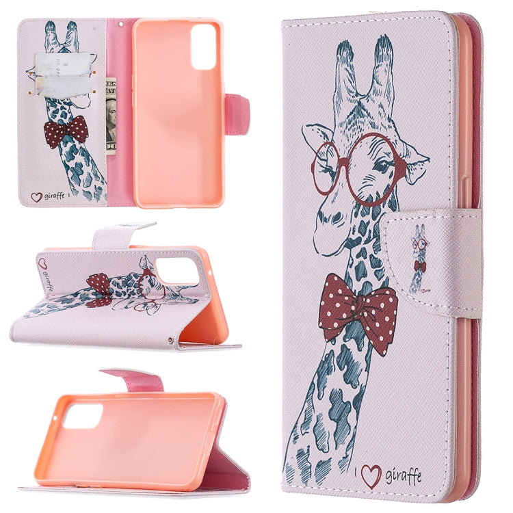 For OPPO Reno4 5G Colored Drawing Pattern Horizontal Flip Leather Case with Holder & Card Slots & Wallet