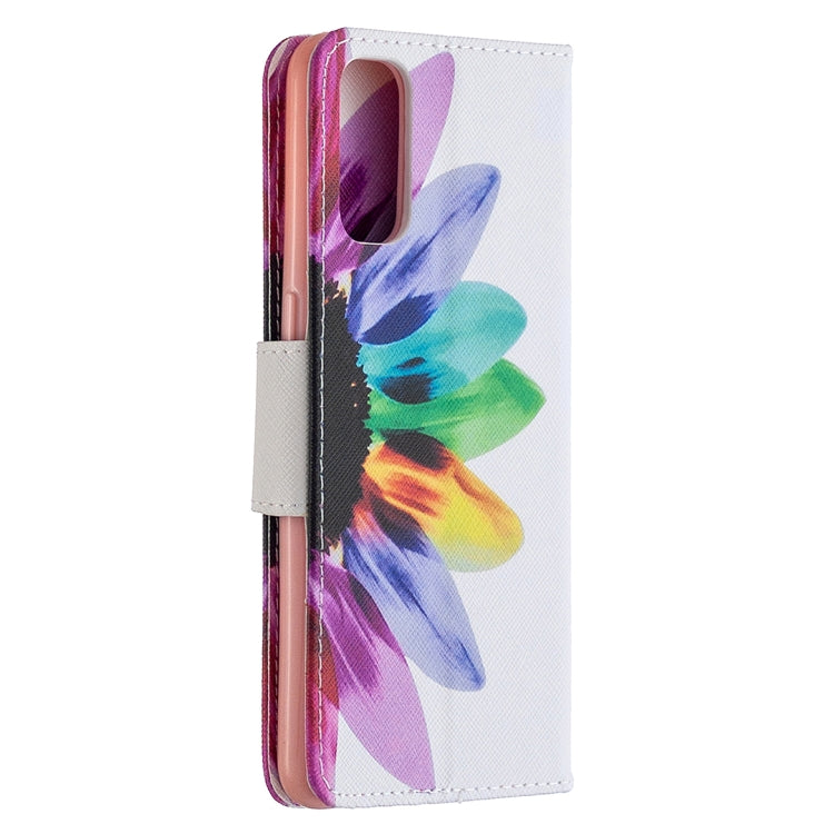 For OPPO Reno4 5G Colored Drawing Pattern Horizontal Flip Leather Case with Holder & Card Slots & Wallet