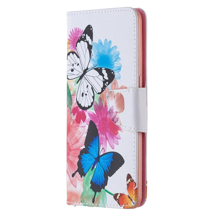 For OPPO Reno4 5G Colored Drawing Pattern Horizontal Flip Leather Case with Holder & Card Slots & Wallet