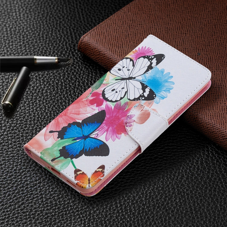 For OPPO Reno4 5G Colored Drawing Pattern Horizontal Flip Leather Case with Holder & Card Slots & Wallet