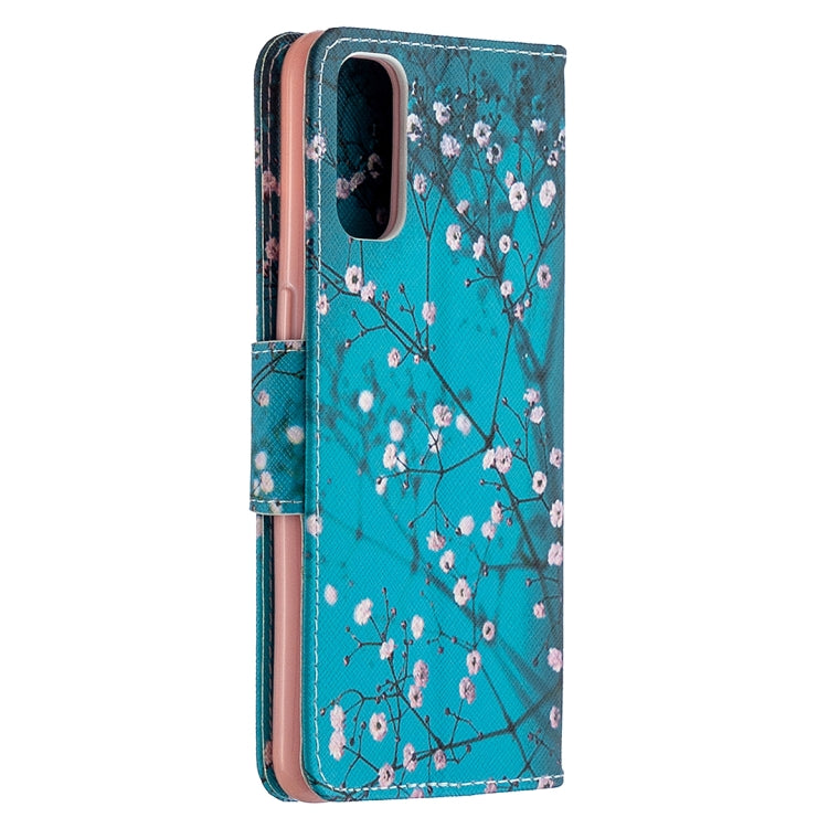 For OPPO Reno4 5G Colored Drawing Pattern Horizontal Flip Leather Case with Holder & Card Slots & Wallet